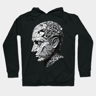 Metal Mosaic Extraterrestrial: Sculpted Wonders of Alien Artistry Hoodie